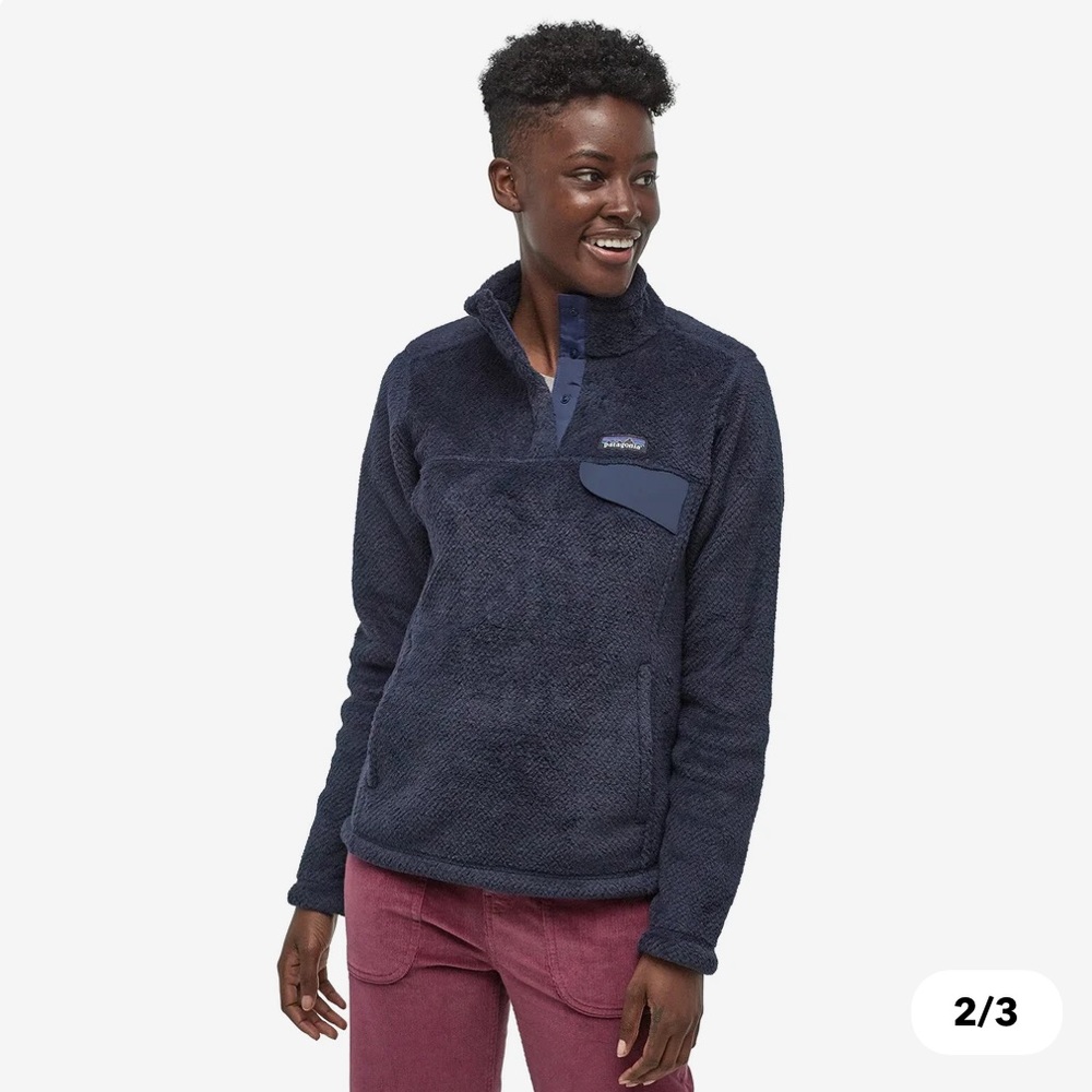 Patagonia Women's Re-Tool Snap-T® Fleece Pullover Size S Navy